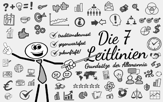 Die Grundsätze der Allemannia legen ein klares Bekenntnis zur Republik Österreich, zu Europa, zur Demokratie und Rechtsstaatlichkeit dar, ohne dabei einen Bruch mit unserer 150-jährigen Geschichte zu vollziehen.